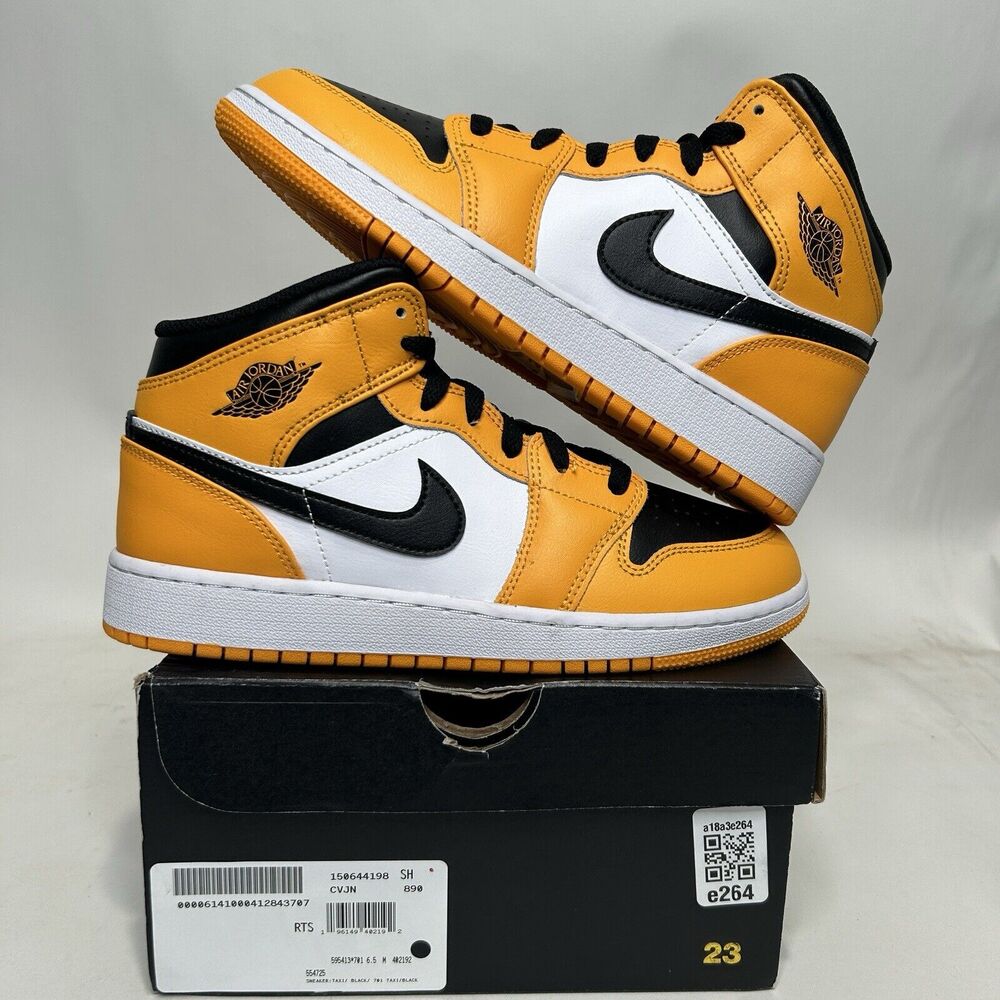 Nike Shoes Air Jordan 1 Mid GS “Taxi/Yellow Toe” 2024